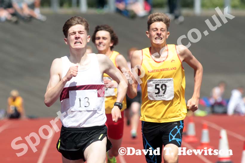 800 metres at the Annual Inter-Counties Schools, Cleveland v Cumbria v Durham v Northumberland at Claireville Stadium, Middlesbrough